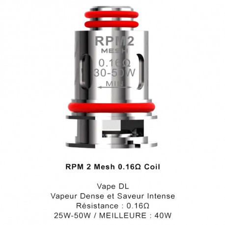 5x Résistances RPM2 SCAR P3 / P5 / Smoktech