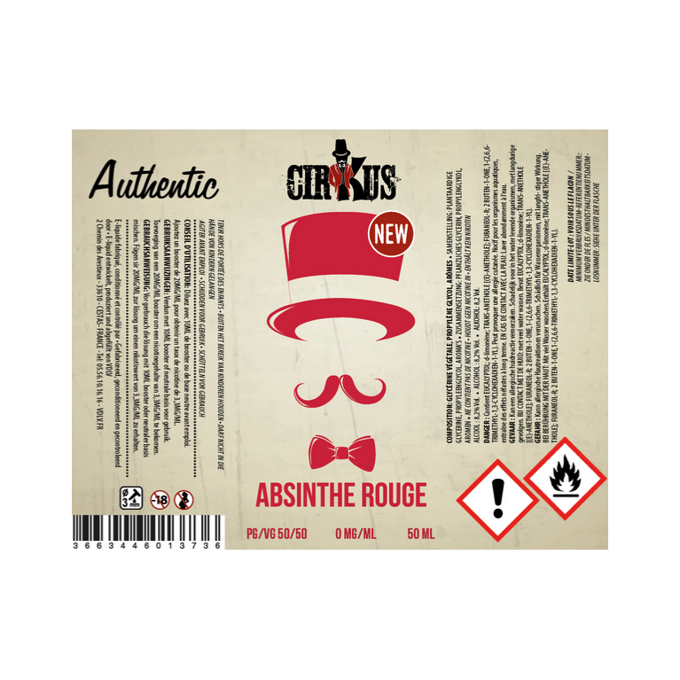 E-liquide Absinthe Rouge / Cirkus E-liquide Absinthe Rouge / Cirkus