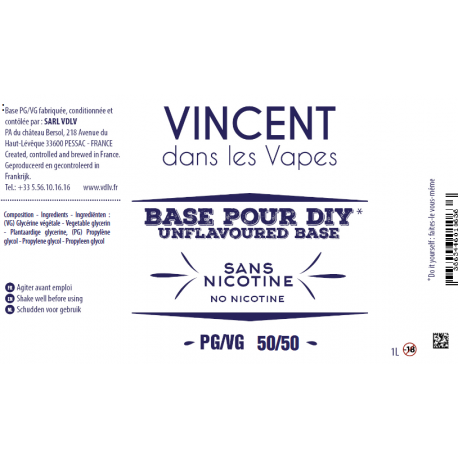 Base 1L sans nicotine / Vdlv