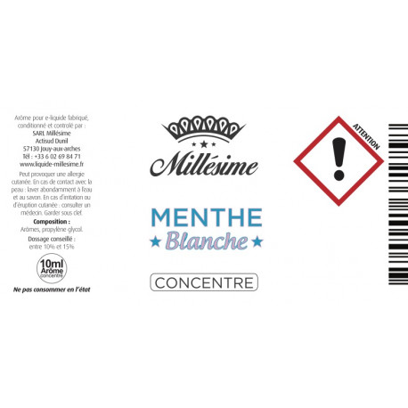 Concentré Menthe Blanche / Millesime