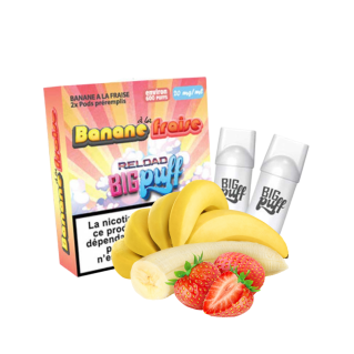 Cartouches Big Puff Reload par 2 - Banane à la fraise / Big Puff