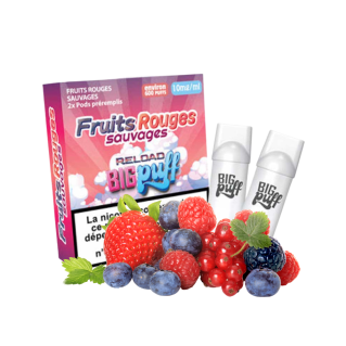 Cartouches Big Puff Reload par 2 - Fruits rouges sauvages / Big Puff