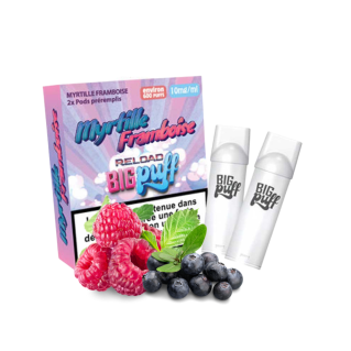 Cartouches Big Puff Reload par 2 - Myrtille framboise / Big Puff