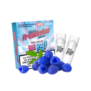 Cartouches Big Puff Reload par 2 - Soda framboise bleue / Big Puff