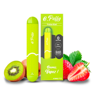 Kit Pod Jetable Fraise Kiwi e.Puffy / e.Tasty