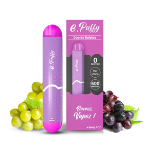 Kit Pod Jetable Duo de raisins e.Puffy / e.Tasty
