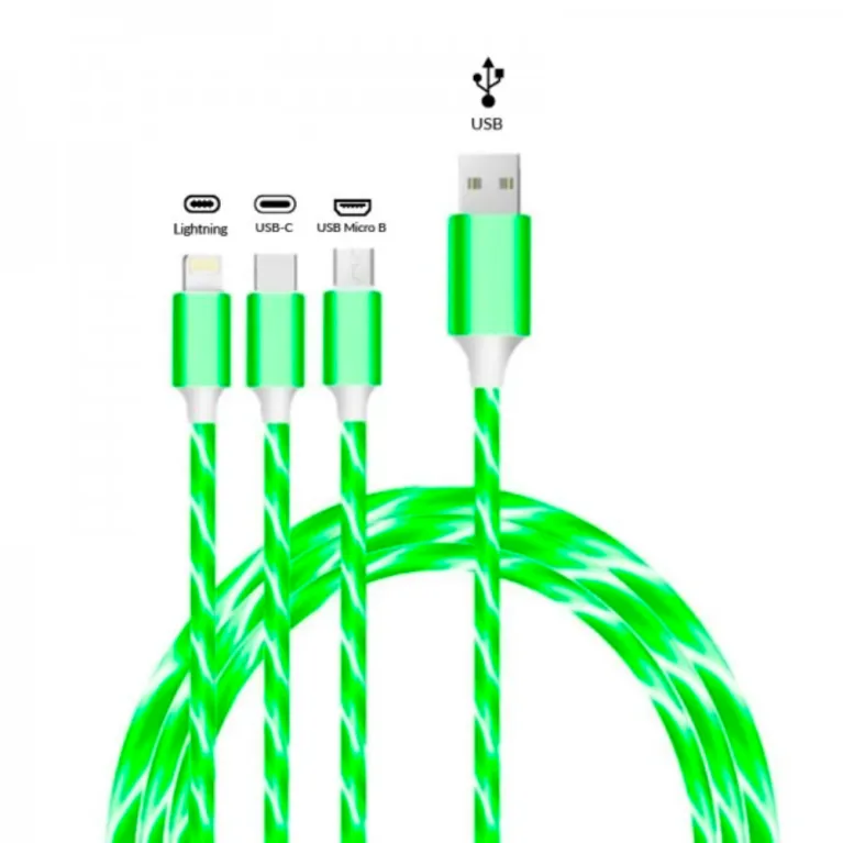 Câble 3 en 1 Multifonctions Lumineux