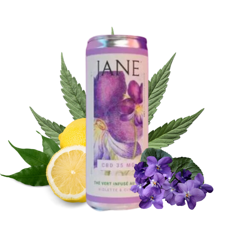 Thé au CBD 35mg – Rituel Violette & Citron – 25cl