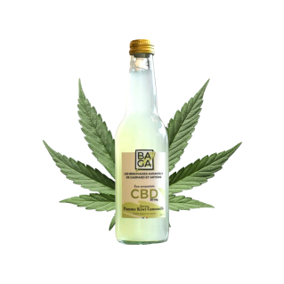 Bouteille - Boisson au CBD – Pomme Kiwi Camomille / BAGA