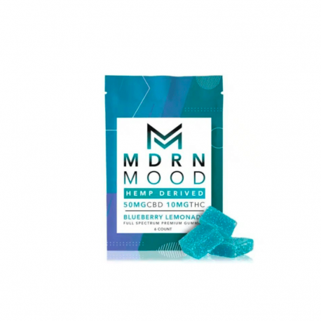 6 Gummies CBD & THC 10mg – Blueberry Limonade / MDRN MOOD
