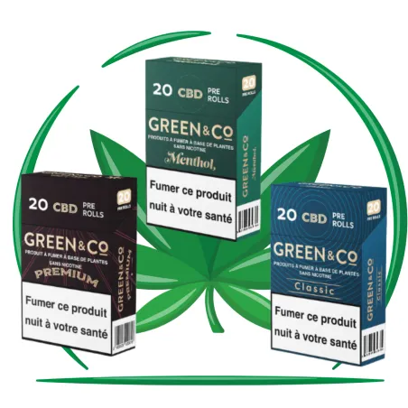 Paquet Cigarettes CBD – Green & Co | Around The Vape