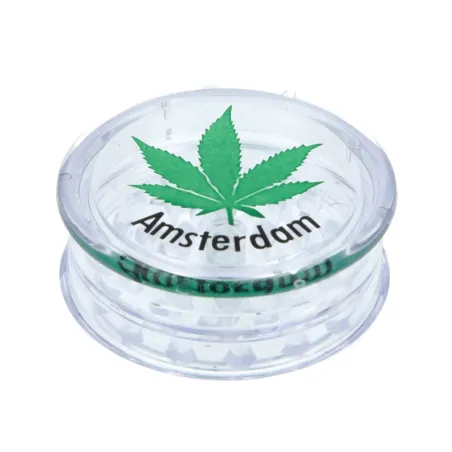Grinder Acry Amsterdam Leaf 60mm | Around The Vape