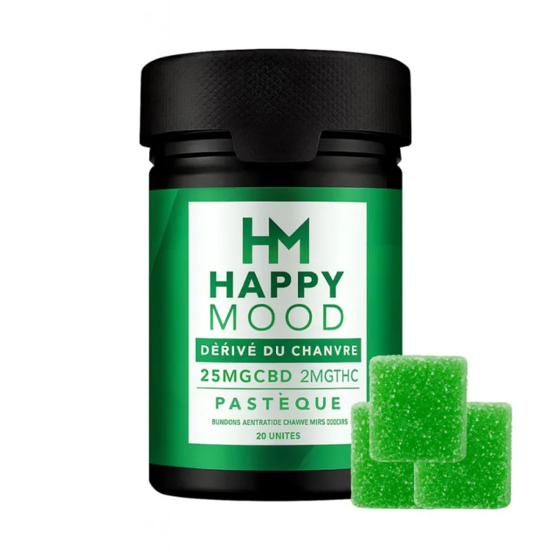 20x Gummies Vert CBD 25/2mg HAPPY MOOD