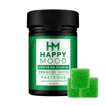 20x Gummies Vert CBD 25/2mg HAPPY MOOD