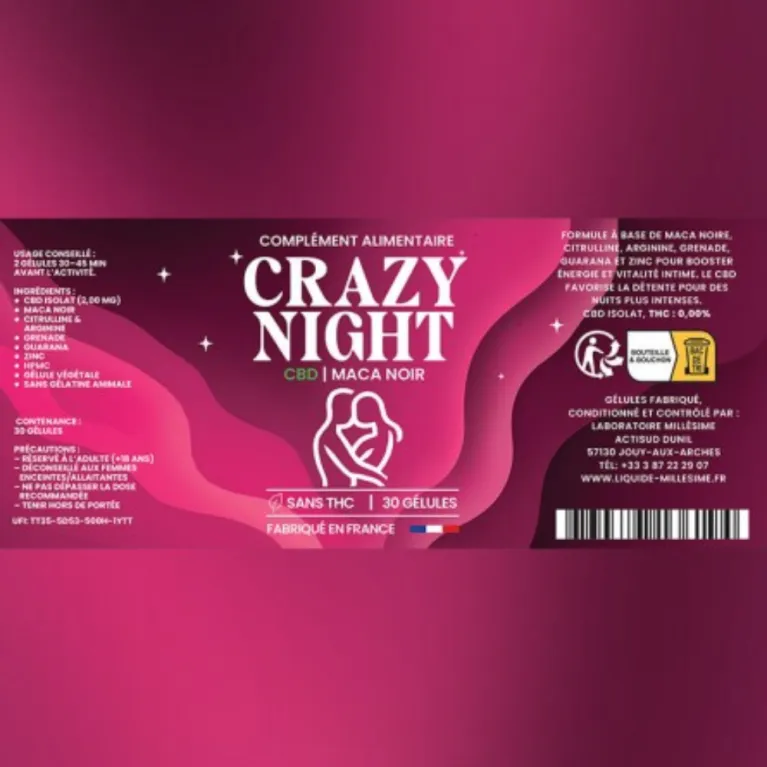 Gélules Crazy Night / Millésime Gélules Crazy Night / Millésime