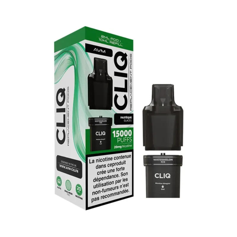 Cartouche pré-remplie Cliq 15000 puffs - 20mg / AVM by Vampire Vape