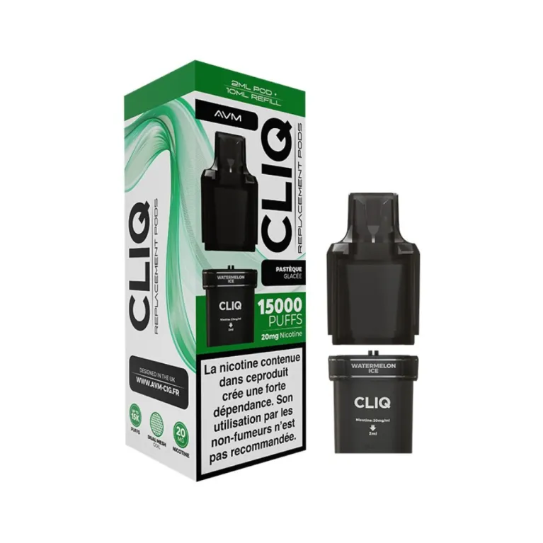 Cartouche pré-remplie Cliq 15000 puffs - 20mg / AVM by Vampire Vape