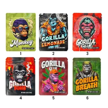 Pochette Fermeture Pression Gorilla & Monkey 12,5 × 9,5 cm – Étanche et résistante