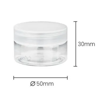 Pot en plastique transparent