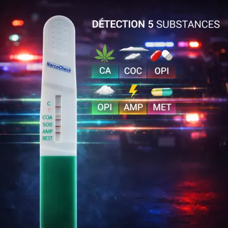 Test Salivaire NarcoCheck 5 Substances – Multi Drogues