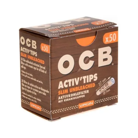 50x Filtres charbon actif non blanchi – OCB