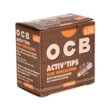 50x Filtres charbon actif non blanchi / OCB