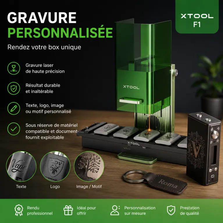Gravure Personnalisée Box Vape / Personnalisation Laser
