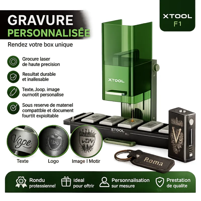 Gravure Personnalisée Box Vape / Personnalisation Laser