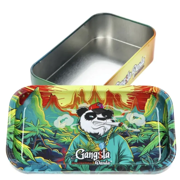 Boîte Métallique Gangsta Panda Leaf Landscape