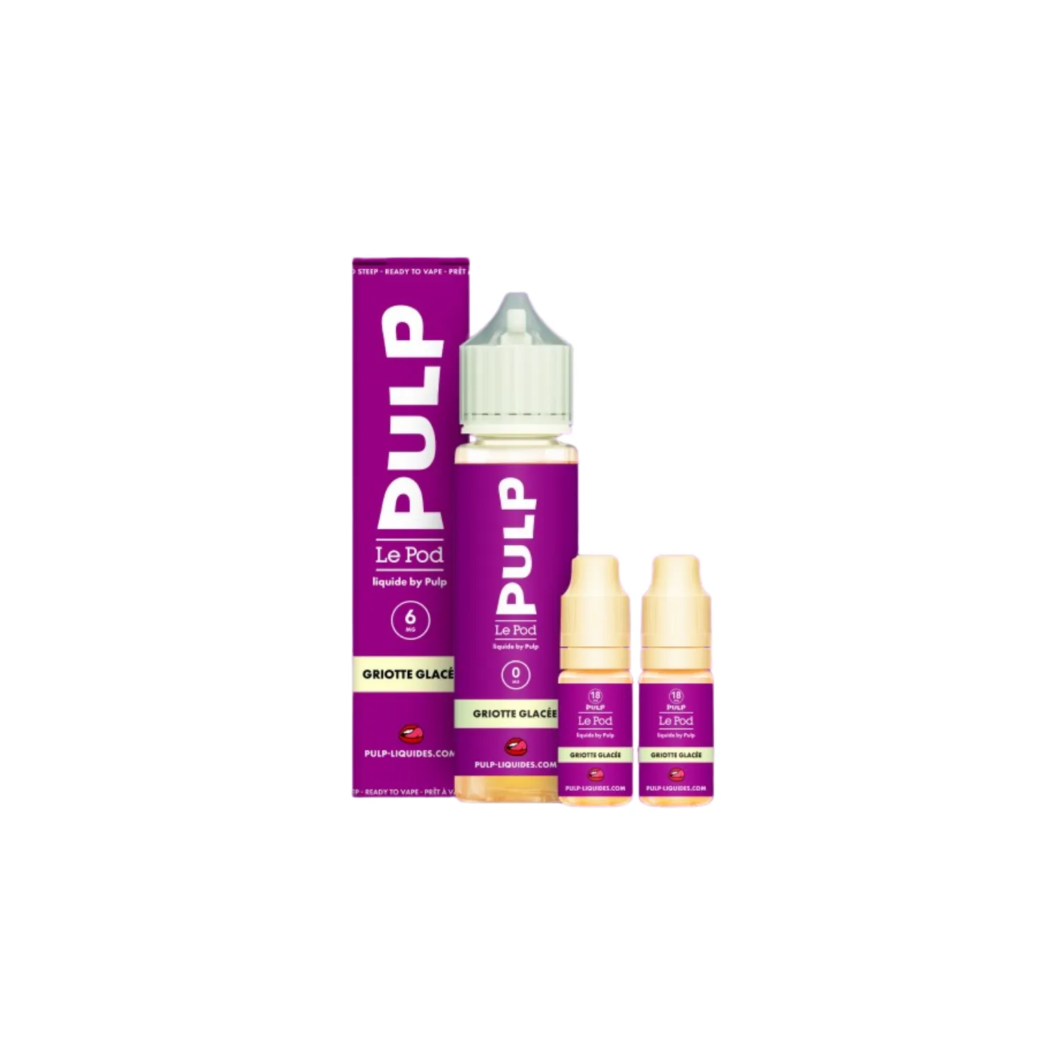 Pack 60ml Eliquide Griotte Glacée - Le Pod Liquide / Pulp
