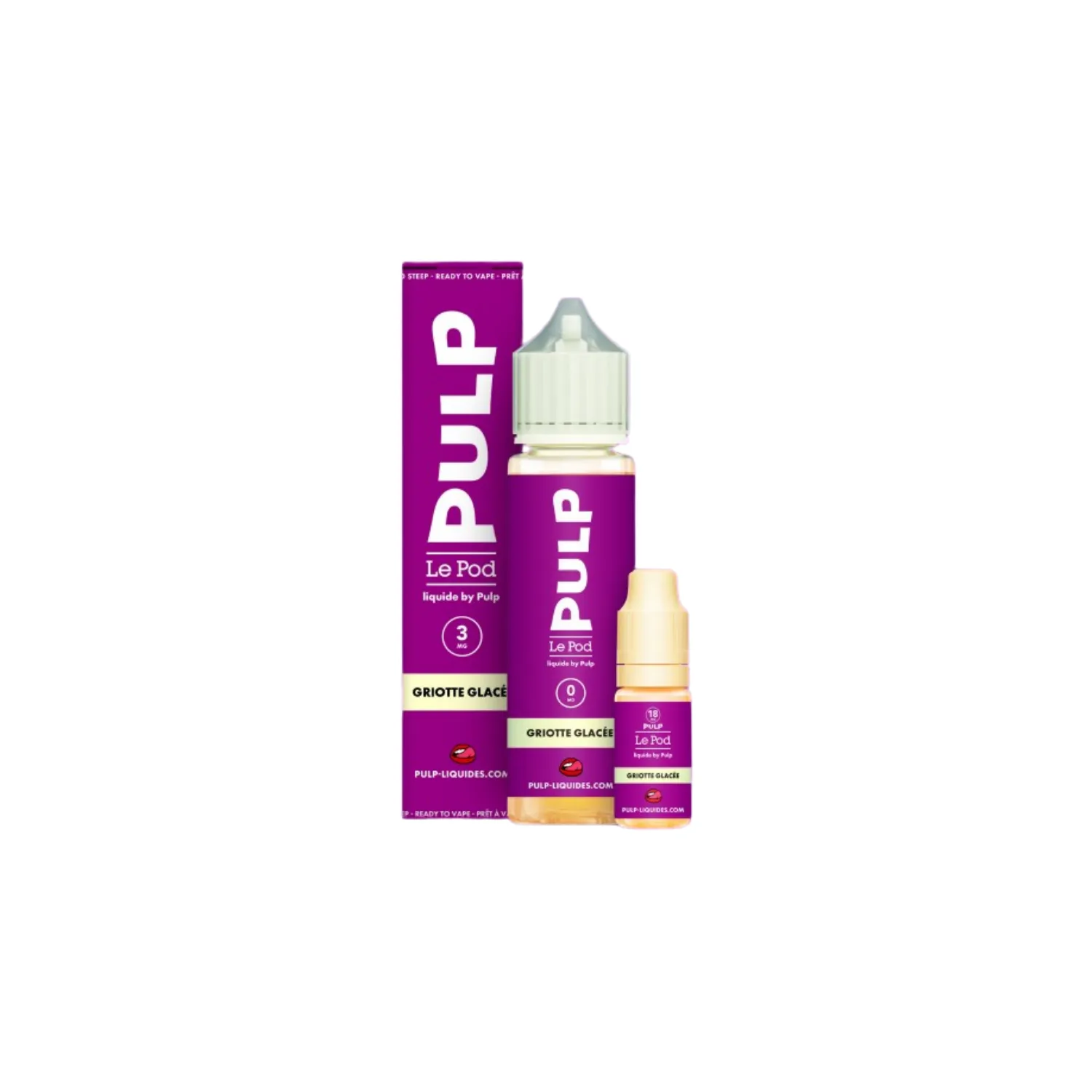 Pack 60ml Eliquide Griotte Glacée - Le Pod Liquide / Pulp