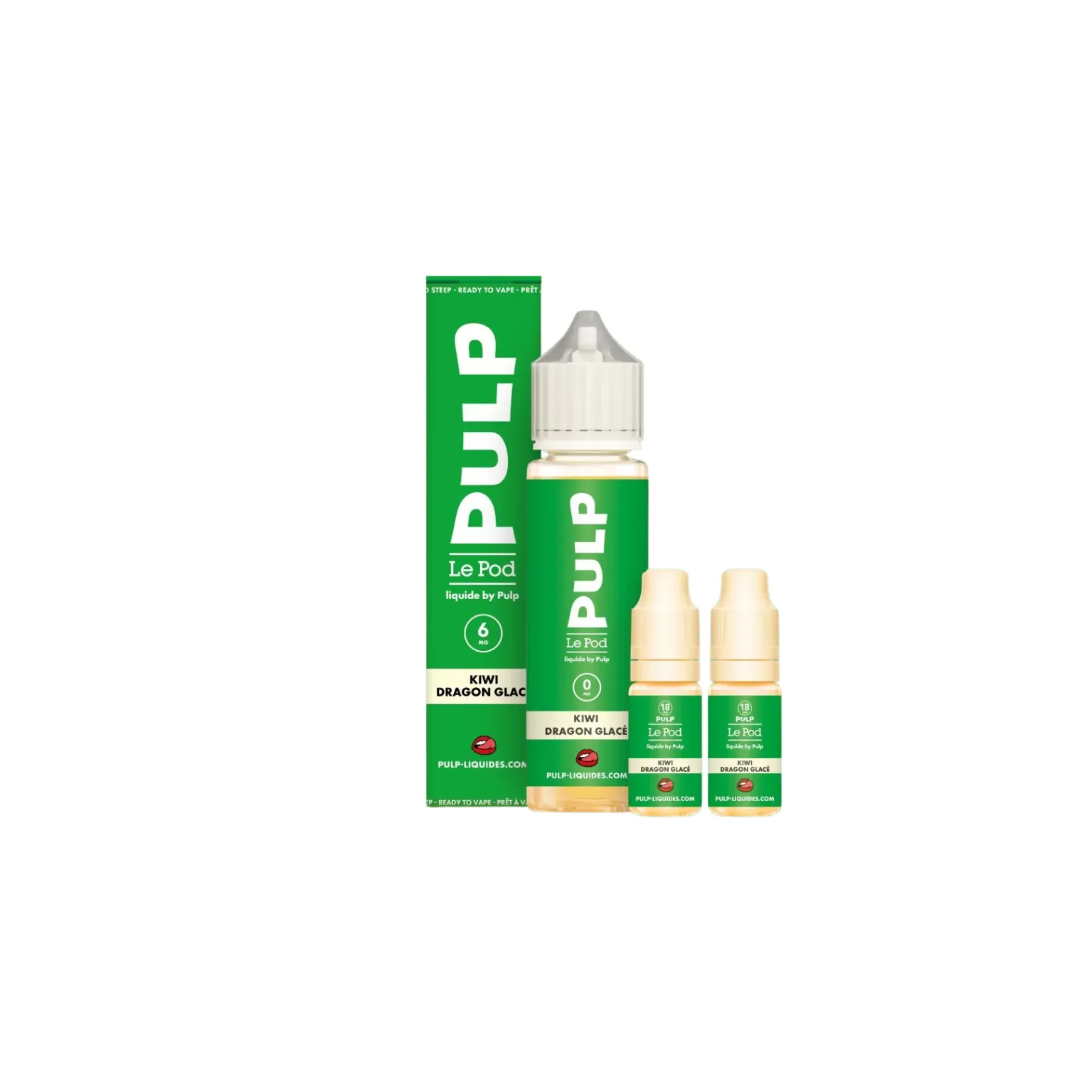 E-liquide Kiwi Dragon Glacé / Le Pod Liquide / Pulp