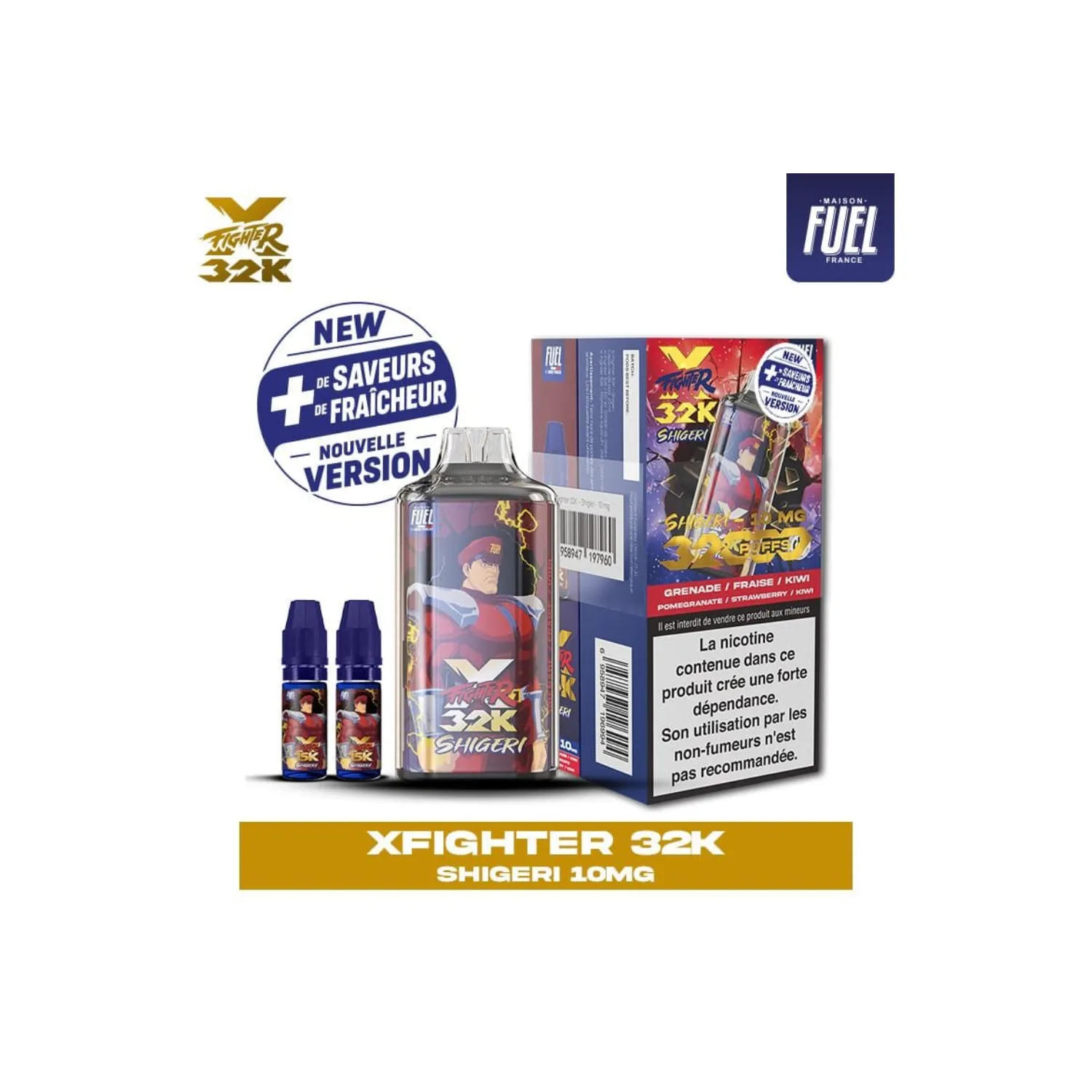 Puff X-Fighter 32K V2 10mg / Aspire x Fighter Fuel