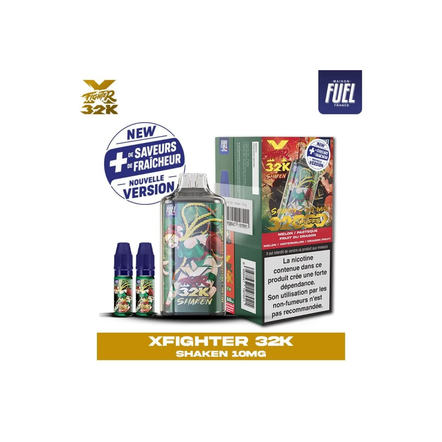 Puff X-Fighter 32K V2 10mg / Aspire x Fighter Fuel