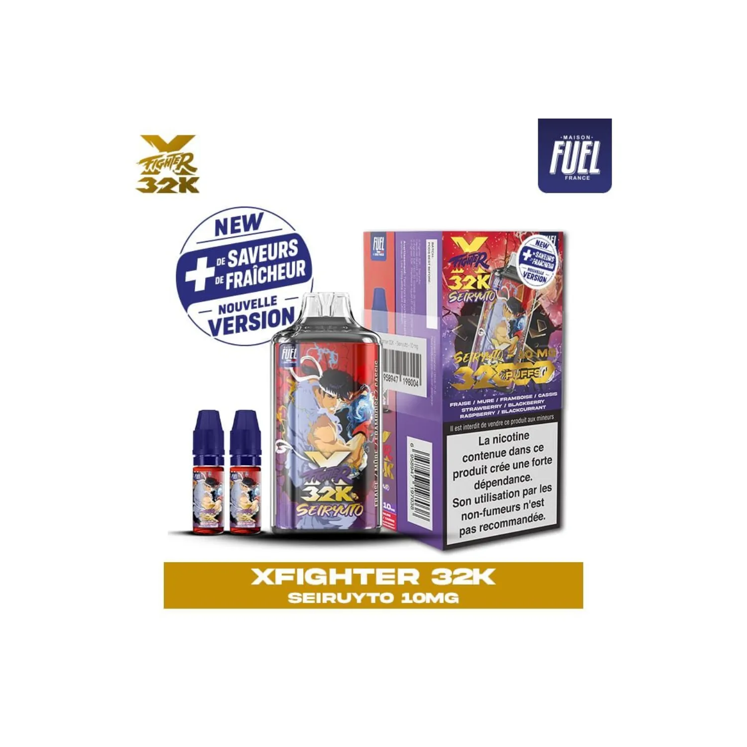Puff X-Fighter 32K V2 10mg / Aspire x Fighter Fuel