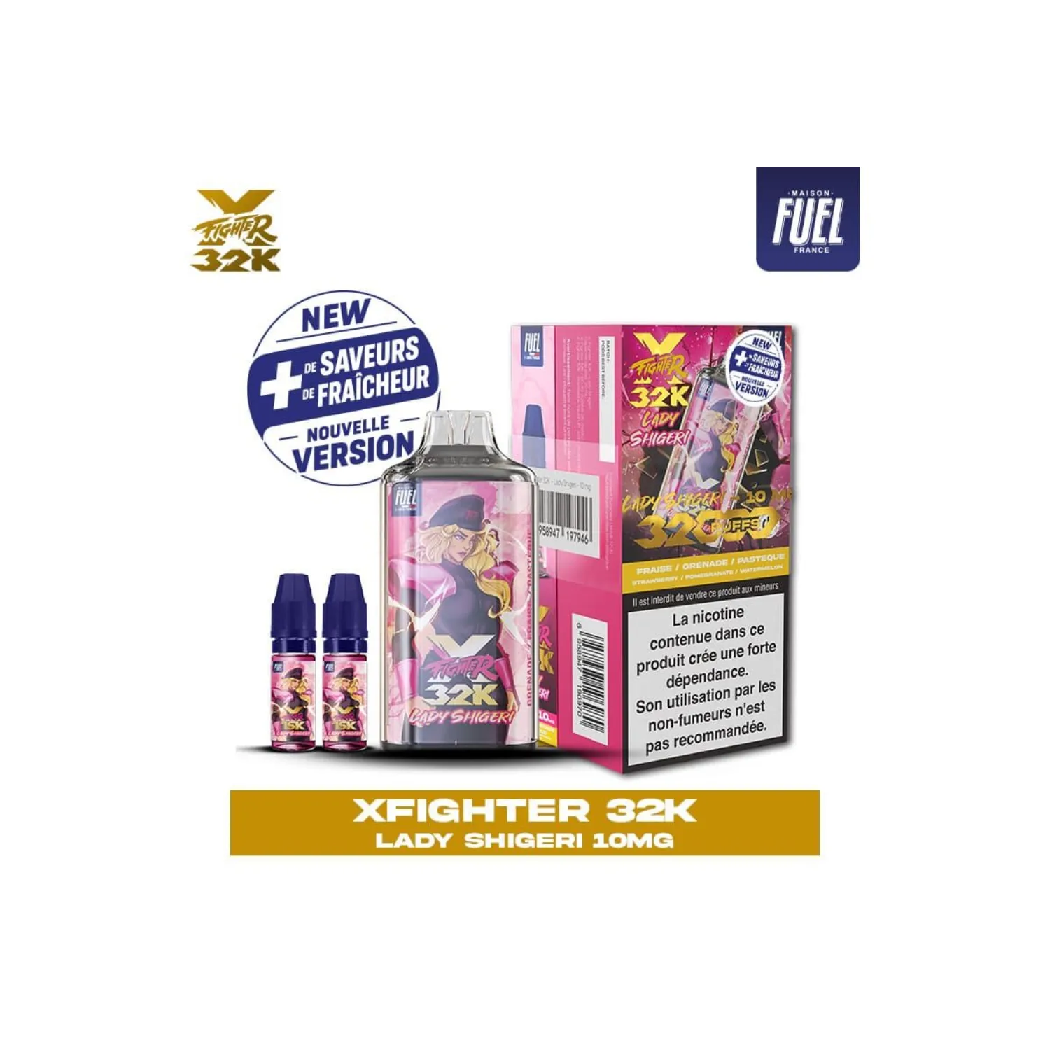 Puff X-Fighter 32K V2 10mg / Aspire x Fighter Fuel