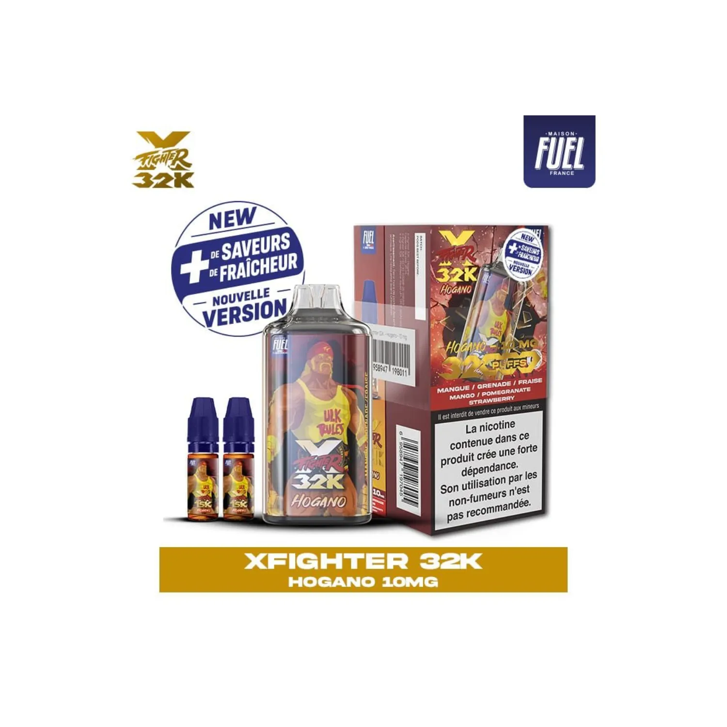 Puff X-Fighter 32K V2 10mg / Aspire x Fighter Fuel