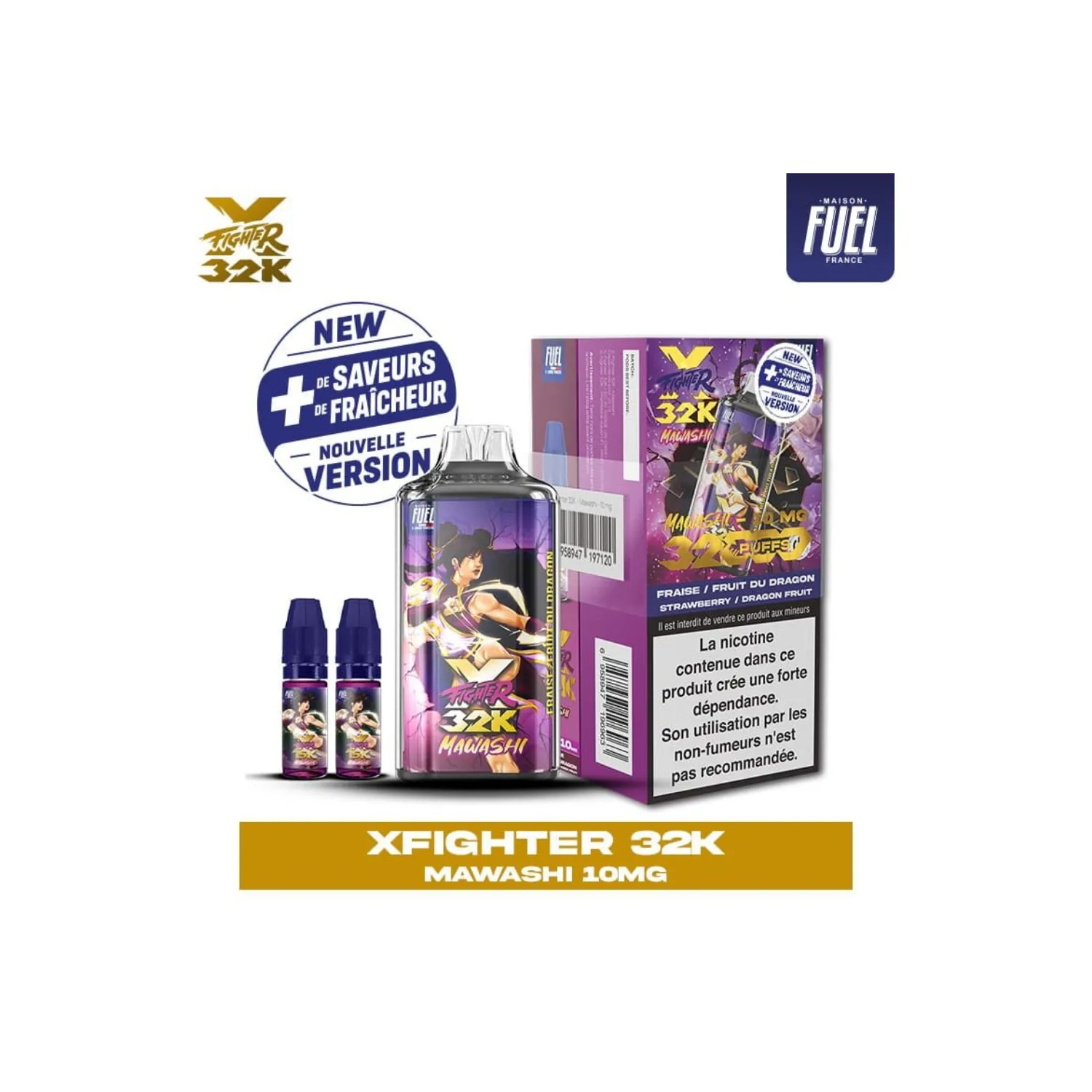 Puff X-Fighter 32K V2 10mg / Aspire x Fighter Fuel