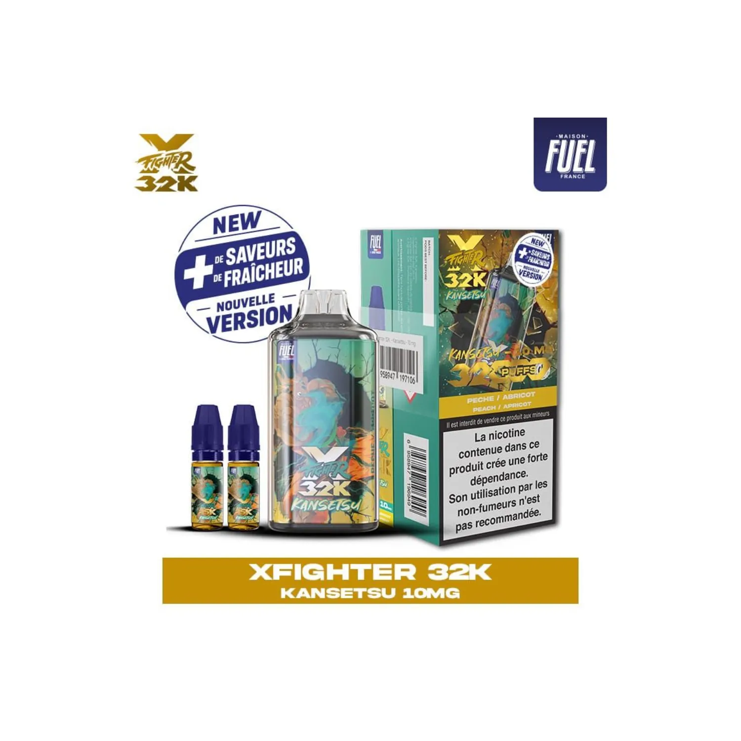 Puff X-Fighter 32K V2 10mg / Aspire x Fighter Fuel