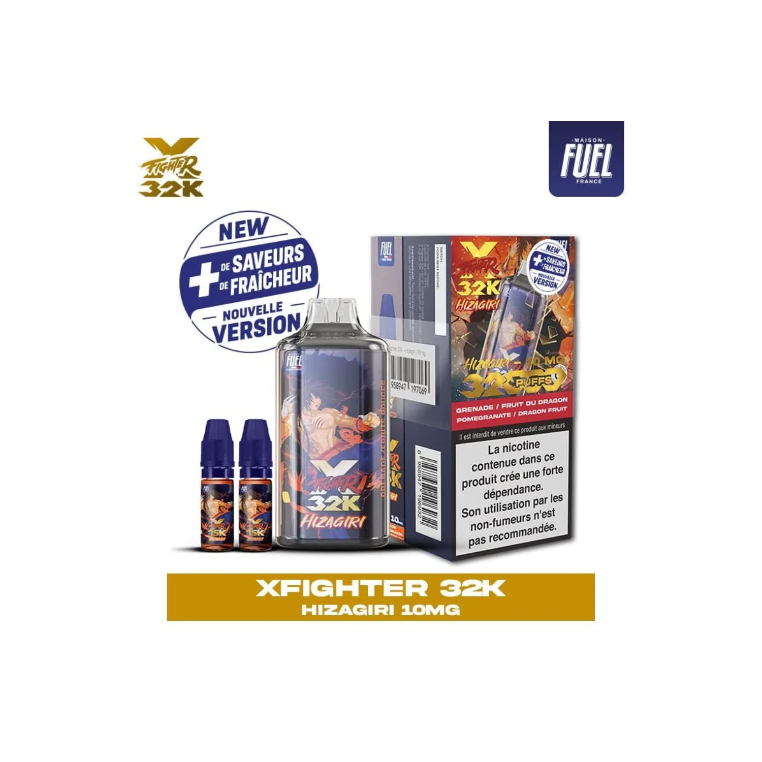 Puff X-Fighter 32K V2 10mg / Aspire x Fighter Fuel