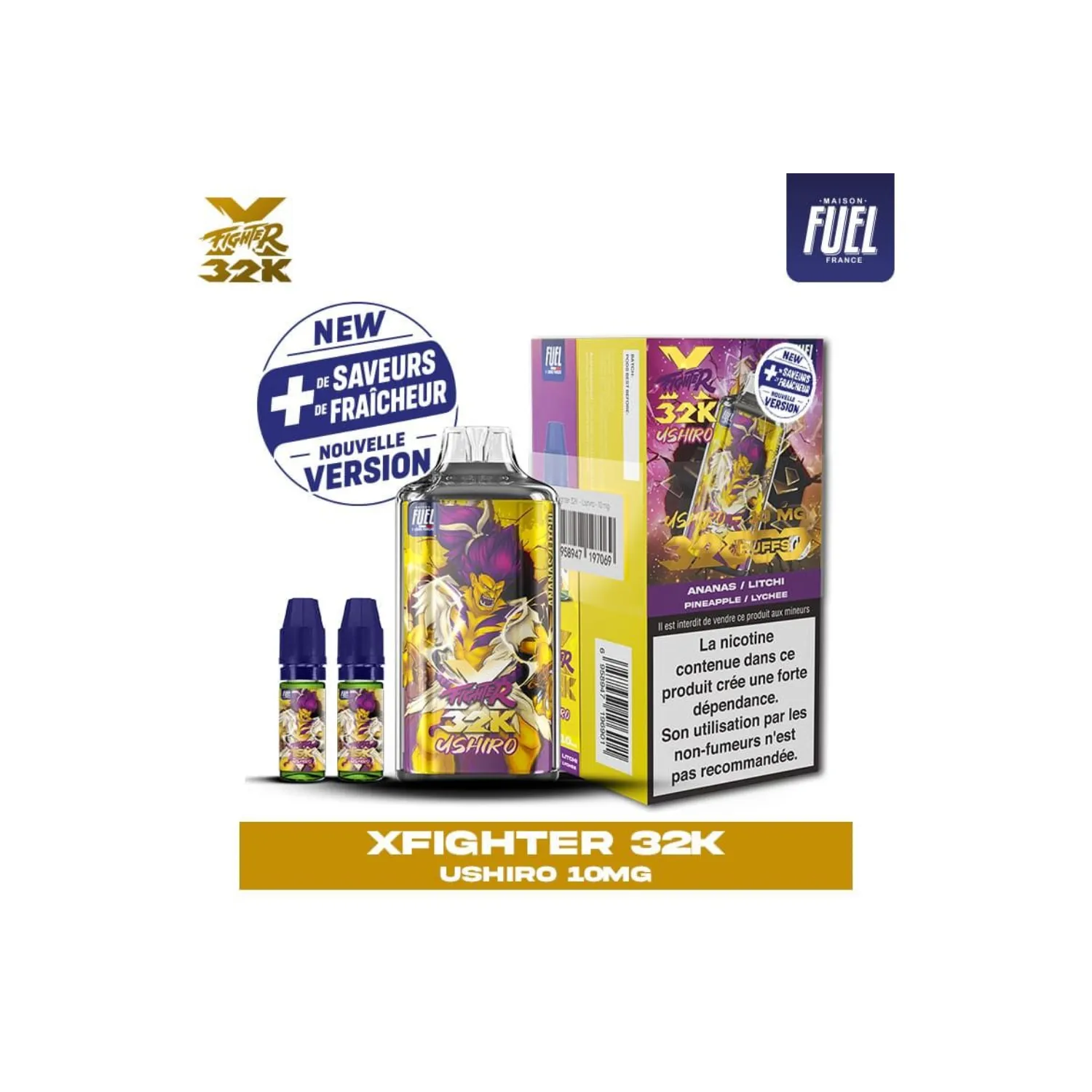 Puff X-Fighter 32K V2 10mg / Aspire x Fighter Fuel