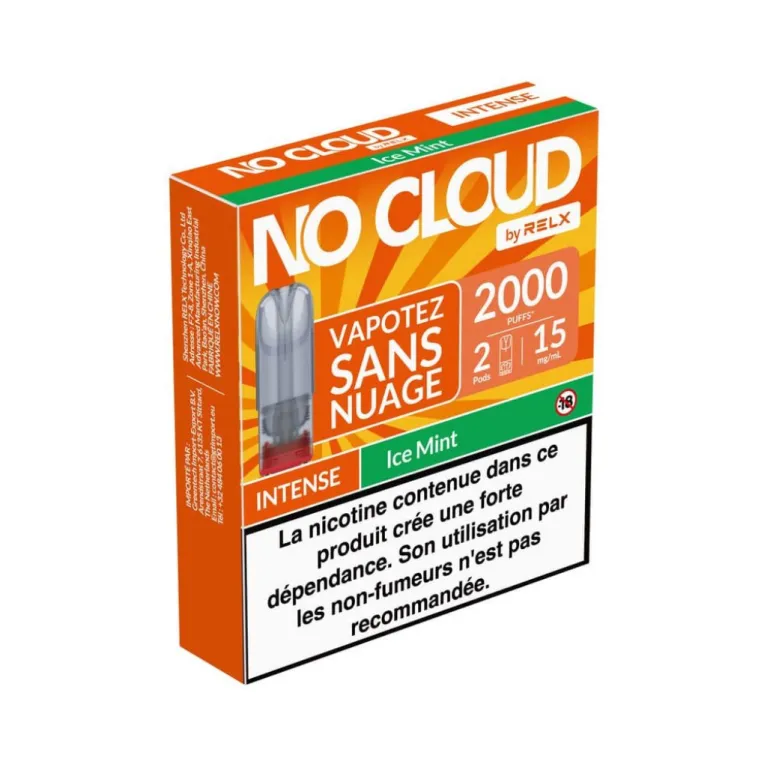 2x Cartouches No Cloud Intense 15mg / RELX