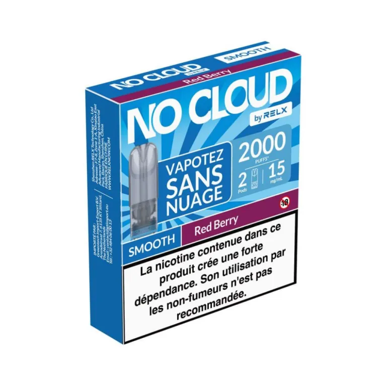 2x Cartouches No Cloud Smooth 15mg / RELX