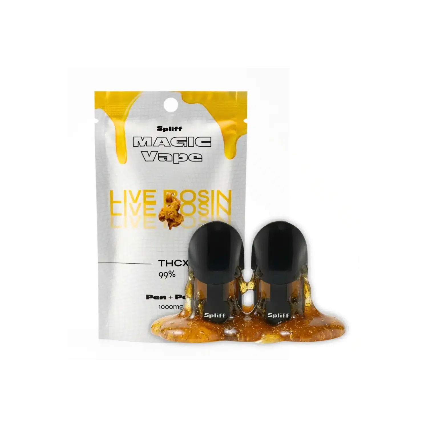 2x Cartouches THCX 99% Live Rosin / Spliff