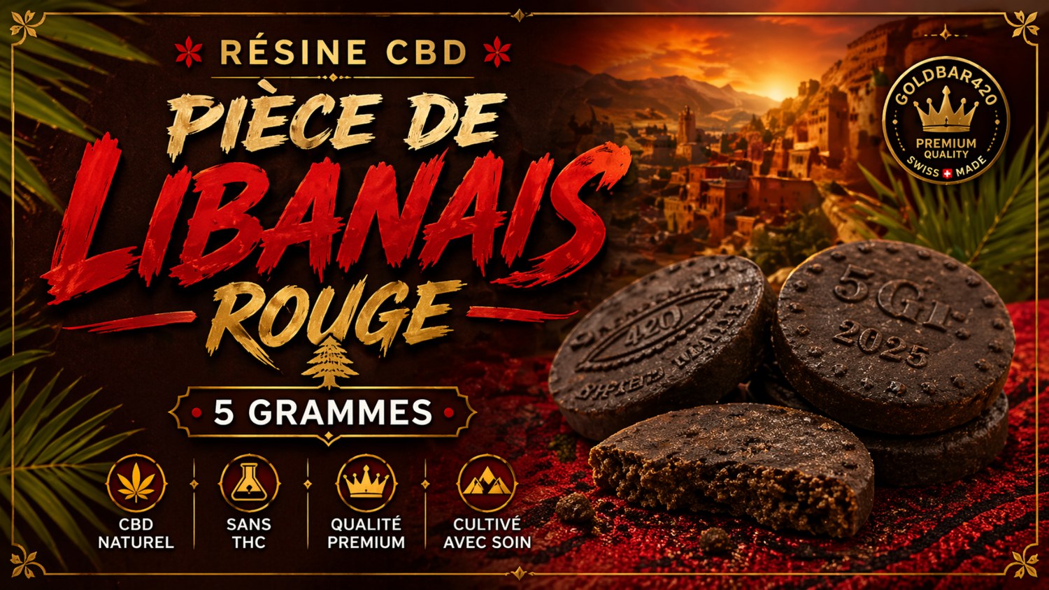 PIECE DE LIBANAIS ROUGE