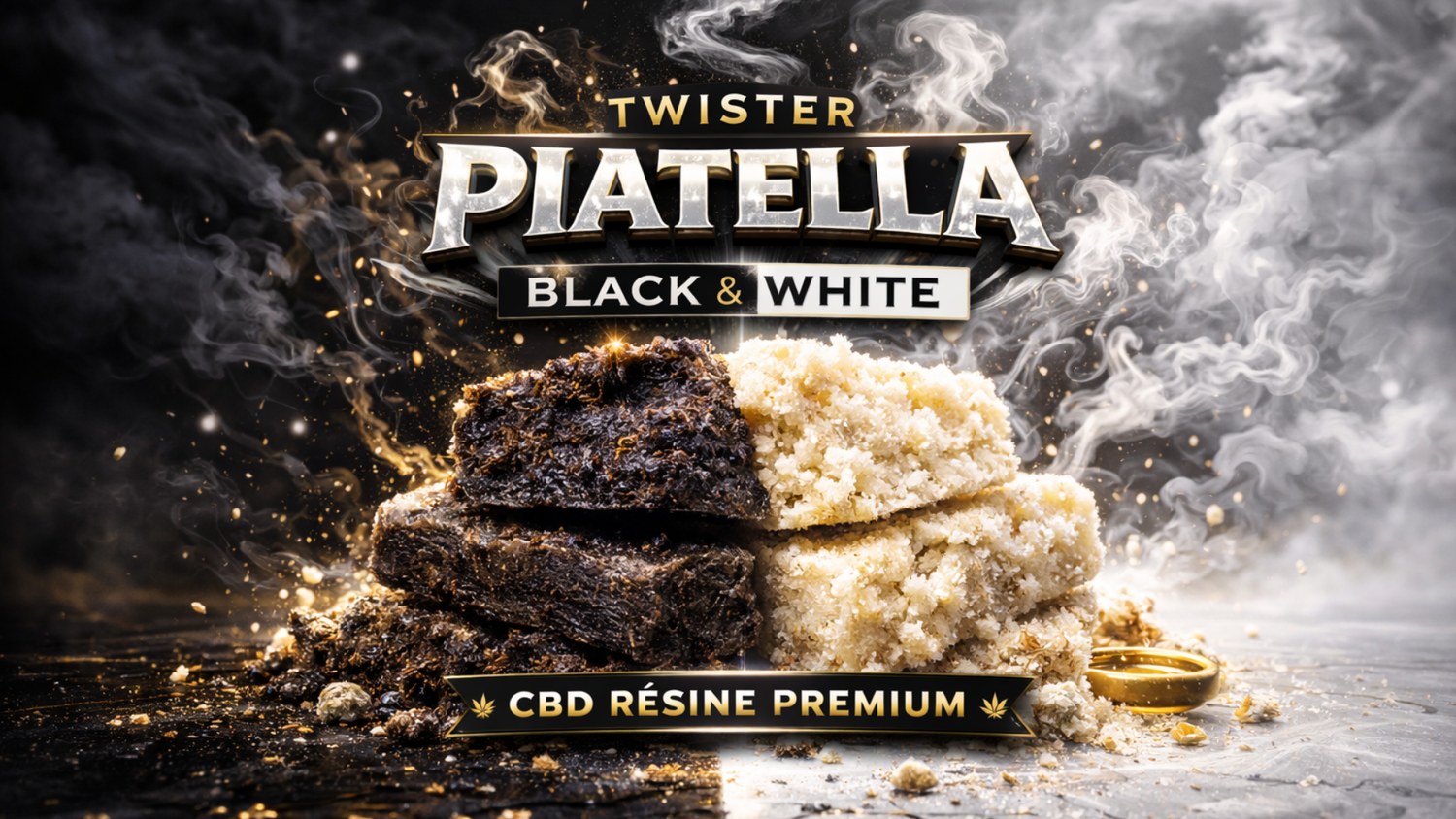 Twister Piatella Black & White - CBD Résine Premium
