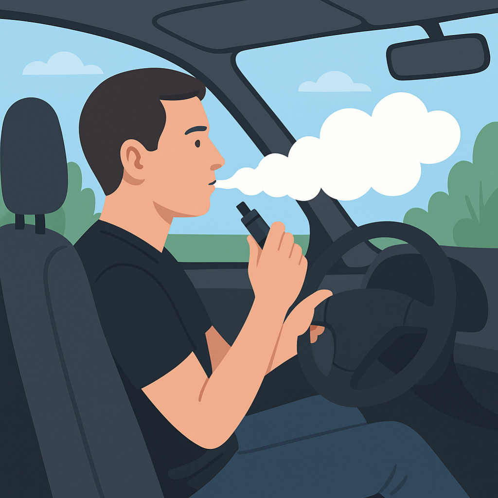 Vapoter au volant : ce que dit la loi en 2025