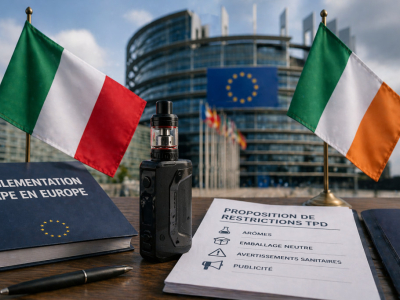 Vape en Europe : l’Italie s’oppose aux restrictions proposées par l’Irlande