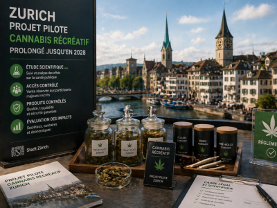 Cannabis récréatif à Zurich : un projet pilote prolongé jusqu’en 2028