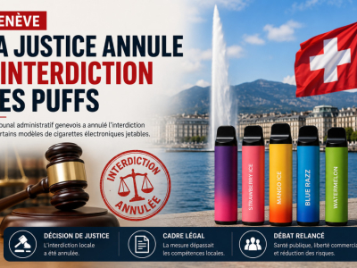 Genève : la justice annule l’interdiction des puffs